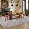 Floral Area Rug - Rustic Natural Design Machine Washable Non-Slip Rug, Soft Bohemian Rug - 3 of 4