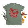 Merry Mom's Club Distressed - Women's Garment Dyed Graphic T-Shirt - 2 of 4