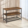 Kitchen Island with 3 Shelves, Island Table, 47.2 Inches Width Kitchen Shelf with Large Worktop, Stable Steel Structure, Industrial, Easy to Assemble - 2 of 4