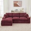 107.9"W Modular Cloud Sectional Sofa with Double-Layer Cushions, Side Pockets & Pillows, Upholstered Chenille Couch for Living Room-ModernLuxe - 2 of 4