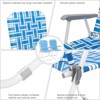 KTMBDW Patio Lawn Folding Chairs Set of 2, Outdoor Beach Portable Lawn Chair Camping Chair Beach Chair for Yard, Garden Dining, Blue - 4 of 4
