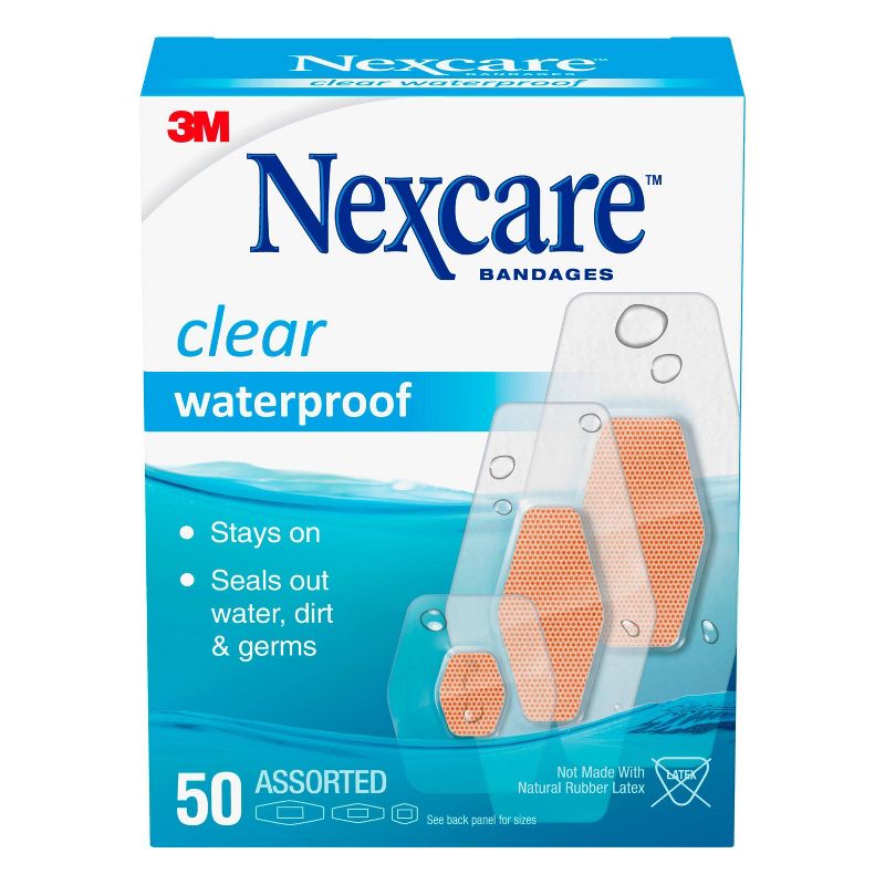 Nexcare Waterproof Bandages - Clear - Assorted Sizes, 1 of 19