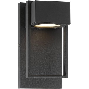 Possini Euro Design Pavel Modern Outdoor Wall Light Fixture Textured Black LED 9 1/2" for Post Exterior Barn Deck House Porch Yard Posts Patio Home - 1 of 4