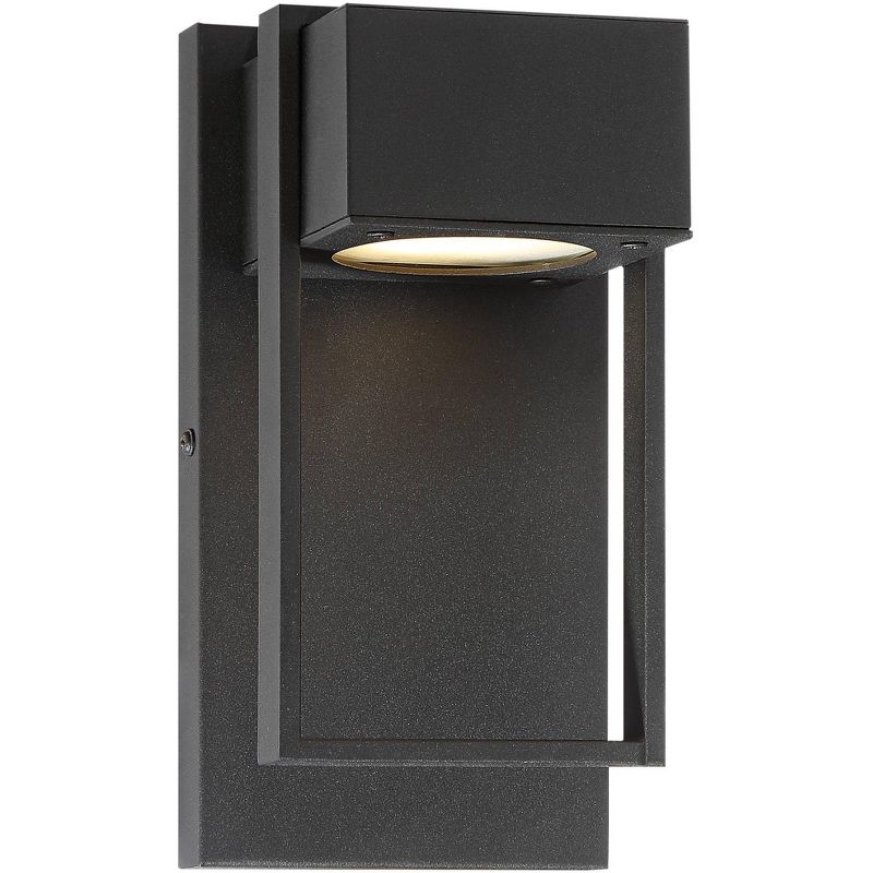 Possini Euro Design Pavel Modern Outdoor Wall Light Fixture Textured Black LED 9 1/2" for Post Exterior Barn Deck House Porch Yard Posts Patio Home, 1 of 8