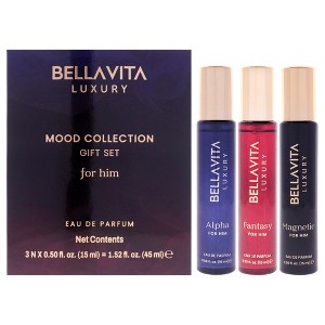 Mood Collection Gift Set for Him by Bellavita for Men - 3 Pc Gift Set 0.5oz Alpha EDP Spray, 0.5oz Fantasy EDP Spray, 0.5oz Magnetic EDP Spray - 1 of 4