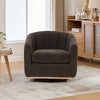 Lycvki 32.28 in.W 360° Swivel Chair with Chenille Cushioned and Metal Base - 2 of 4