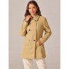 Seta T Women's Long Sleeves Double Breasted Button Outerwear Winter Peacoat - 3 of 4