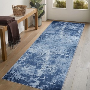 Coolmee Washable Area Rug Modern Abstract Rug Soft Non-Slip Non-Shedding Faux Wool Stain Resistant Floor Carpets for Living Room Bedroom - 1 of 4