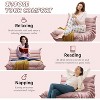 SYFERLORY Soft Beanbag Chair - Memory Foam Floor Sofa for Living Room, Bedroom or Office - Single Seat Lounger with Removable Cover - 4 of 4