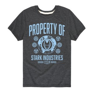 Boys' - Marvel - Iron Man Property Of Stark Industries Short Sleeve Graphic T-Shirt - 1 of 4