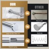 LunaLulinlk No Drill Telescopic Shower Curtain Rod | 26-76" Adjustable Anti-Skid Spring Tension Rod | Rust-Resistant Stainless Steel - 2 of 4