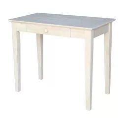 Solid Wood Writing Table Unfinished - International Concepts