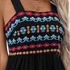 Knit & Lounge Women’s Embroidered Bodice Maxi Dress Wide Straps Relaxed Fit Side Pocket Boho Style - 3 of 4