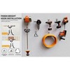 Munora - 8-Piece Heavy Duty Garage Wall Hanger Set - Stainless Steel Tool Organizer with Non-Slip Hooks for Garden Tools, Pipes & Ladders - 4 of 4