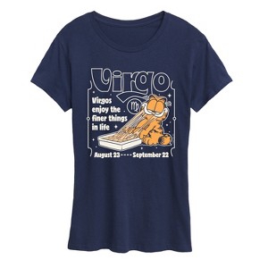 Women's - Garfield - Virgo Enjoy The Finer Things In Life Lasagna Short Sleeve Graphic T-Shirt - 1 of 4