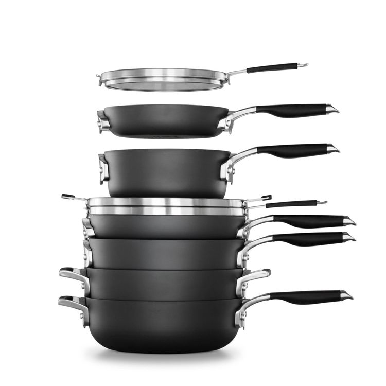 Select by Calphalon with AquaShield Nonstick 9pc Space-Saving Cookware Set: Stackable Pans, Stay-Cool Handles, Dishwasher-Safe, 1 of 6