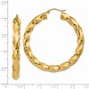 Black Bow Jewelry 5mm x 43mm Polished 14k Yellow Gold Round Twisted Hoop Earrings - 4 of 4