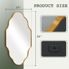 Beautyolove Scalloped Aluminum Alloy Framed Wall Mirror Irregular Decorative Wall Mirror - 4 of 4