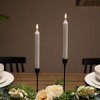 Northlight LED Flickering Flameless Taper Church-Top Christmas Candles - 9.75" - White - Set of 2 - 3 of 4