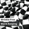 1pc Checkered Flannel Fleece Throw Blanket Soft Cozy Checkerboard Grid Print Chessboard Gingham Pattern Blankets, Christmas Gifts. - 4 of 4