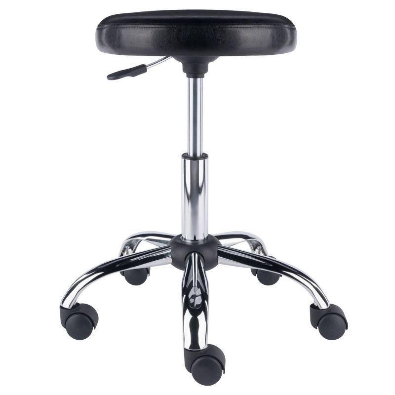 Clark Adjustable Height Swivel Bar Stool with Cushion Black - Winsome, 4 of 14
