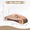 SEVOBAL 26" 2-in-1 Reversible Cat Scratcher and Lounger Curved Cardboard Durable Scratching Pad with Catnip for Indoor Cats Durable MDF Base with Toy - 3 of 4