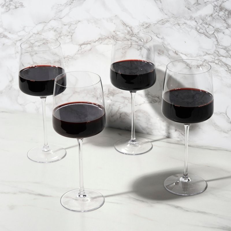 Viski Reserve Julien Crystal Bordeaux Wine Glasses - Red Wine Glasses Set of 4 - 22oz Stemmed Wine Glass for Special Occasions Gift Ideas, 5 of 10
