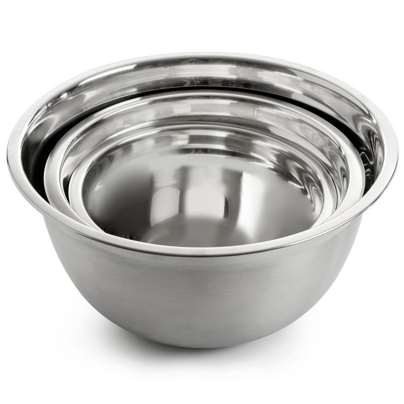 Oster Rosamond 3 Piece Stainless Steel Mixing Bowl Set in Silver, 3 of 7