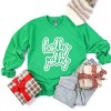 Holly Jolly Outline Puff  -  Women's Graphic Sweatshirt - 3 of 4