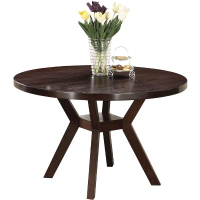 VYNXARIA Drake Espresso Finish Dining Table - Elegant and Spacious Table for Family Gatherings and Entertaining Guests