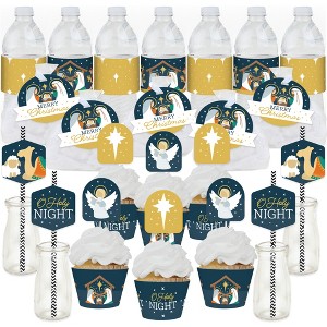 Big Dot of Happiness Holy Nativity - Manger Scene Religious Christmas Favors and Cupcake Kit - Fabulous Favor Party Pack - 100 Pieces - 1 of 4
