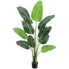 Fake Banana Tree Plant with Pot - Artificial Tree Bird of Paradise, Faux Plant for Home ＆Office Decoration - 4 of 4