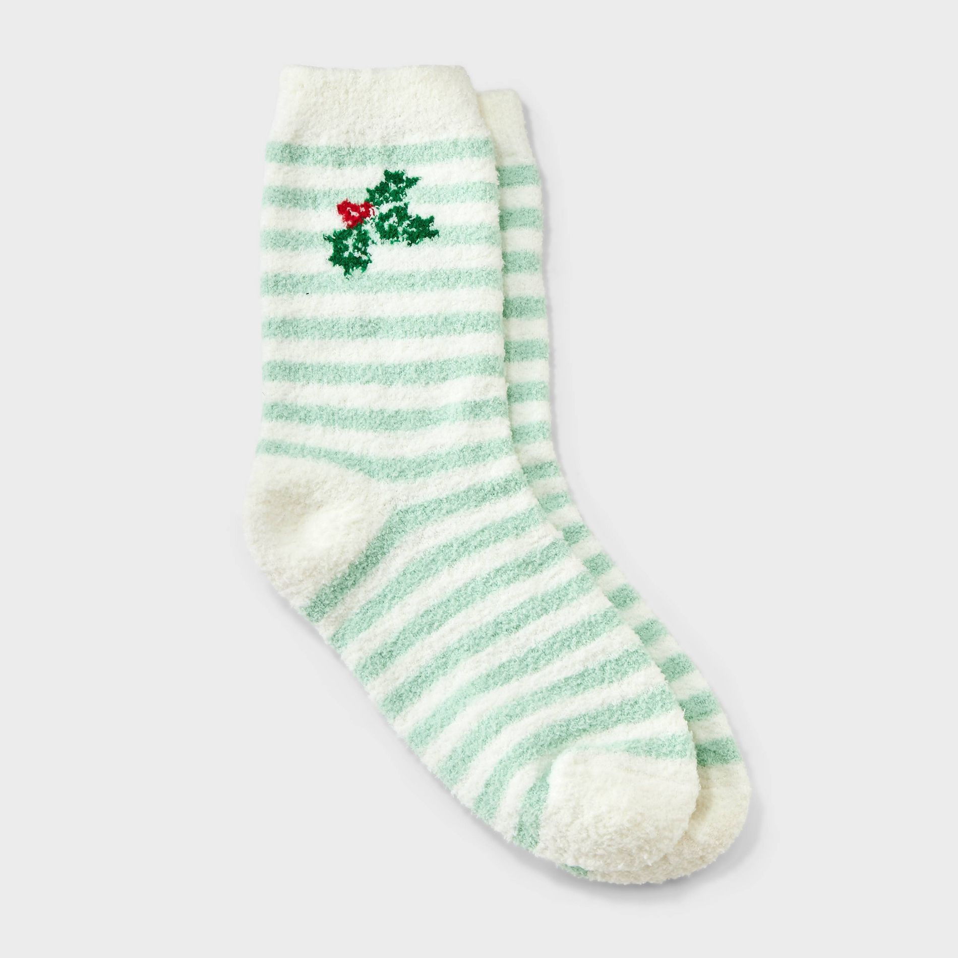 Girls' Holly Striped Cozy Socks - art class™ Cream