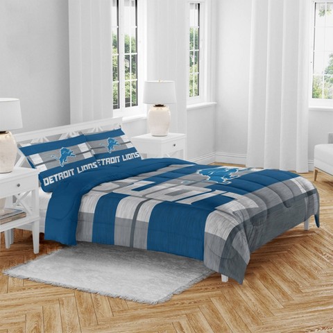 NFL Detroit Lions Heathered Stripe Queen Bed in a Bag - 3pc