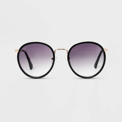 Women's Oversized Metal Round Sunglasses - A New Day™ Gold