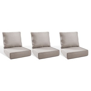 Buenhomino 24"x22" Outdoor Deep Seat Cushion Set, 6-inch Thicked Waterproof Patio Furniture Cushions with Removable Cover,8 Colors - 1 of 4