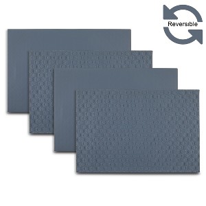 Dainty Home Stratham Reversible Premium Vegan Leather 12" x 18" Placemats Set of 4 - 1 of 3