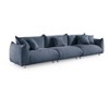 MINIMORE Modern Style 124.5"W Modular Chris 4Seater Sofa - 4 of 4