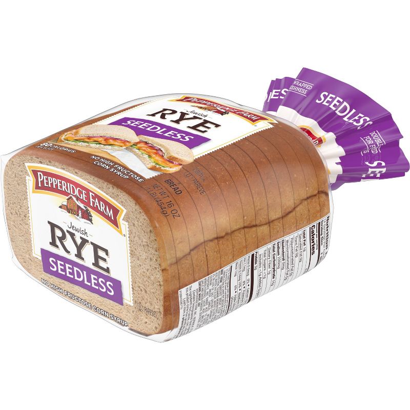 Pepperidge Farm Jewish Rye Seedless Bread - 16oz, 4 of 7