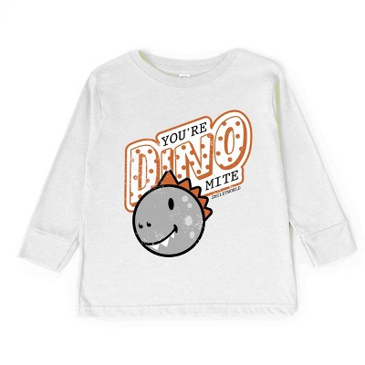 The Juniper Shop SmileyWorld You're Dino-Mite Toddler Long Sleeve Tee