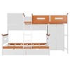 Twin Over Full Wooden Bunk Bed with Wardrobe, Drawers and Shelves - 4 of 4
