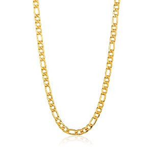 Crucible Men's Polished Figaro Chain Stainless Steel Necklace (8mm) - 24" - 1 of 4