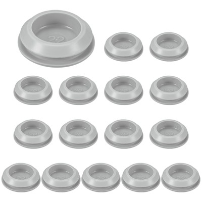 Unique Bargains Rubber Corrosion-Resistant Silicone Snap-in Locking Hole Plugs Gray