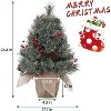 Acekool 2ft Mini Tabletop Tree - Pre-Lit LED Decor with Pinecone Accents - 3 of 4