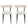 Lyngins Modern Dining Chairs Set of 2,Kitchen Chairs with Curved Open Backrest for Living Room,Meeting Room,Bedroom - 2 of 4