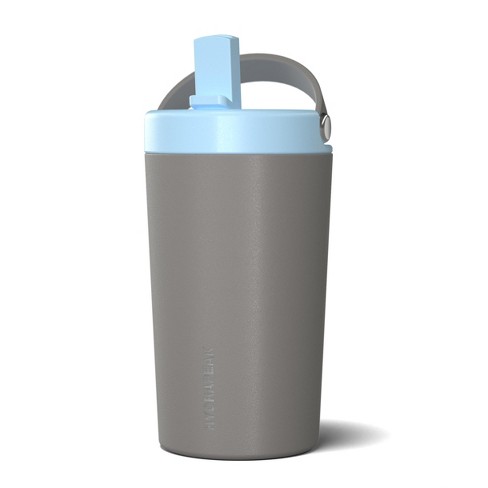 Hydrapeak Junior 14oz Insulated Kids Water Bottle With Straw Lid & Handle  Grey-cl/nv : Target
