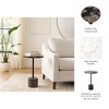 Side Table with Round Marble Top and Decorative Base - Modern Accent Piece for Small Spaces, Room Decor, and Home Decor - 4 of 4
