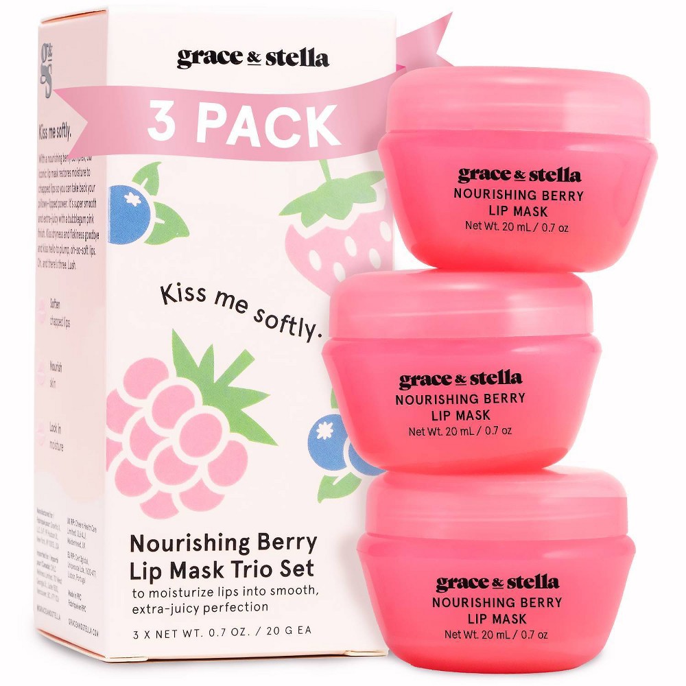 Grace & Stella Nourishing Berry Lip Mask - 0.7oz/3ct