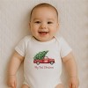 Everyday Kids Christmas Collection My First Christmas Red Truck Baby Onesie – Holiday Tree Pickup Graphic Bodysuit - 4 of 4