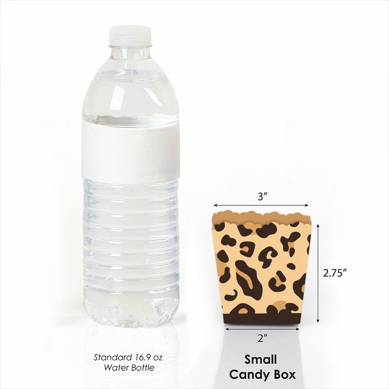 Big Dot of Happiness Leopard Print - Party Mini Favor Boxes - Cheetah Party Treat Candy Boxes - Set of 12, 3 of 6